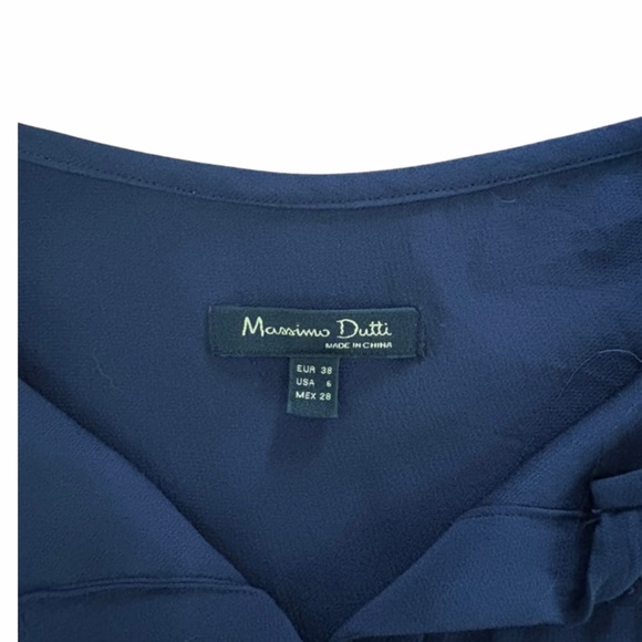 Massimo Dutti | Navy Long Sleeve Blouse – Size EUR 38 / US 6 - Picture 5 of 8